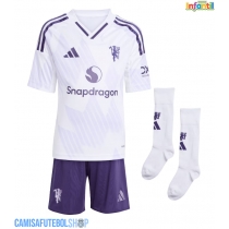Camisa de time de futebol Manchester United Patrick Dorgu #13 Replicas 2º Equipamento Infantil 2025-26 Manga Curta (+ Calças curtas)